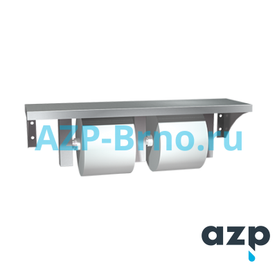 Двойной держатель туалетной бумаги с откидной полкой 4008 AZP Brno Чехия (фото, схема)